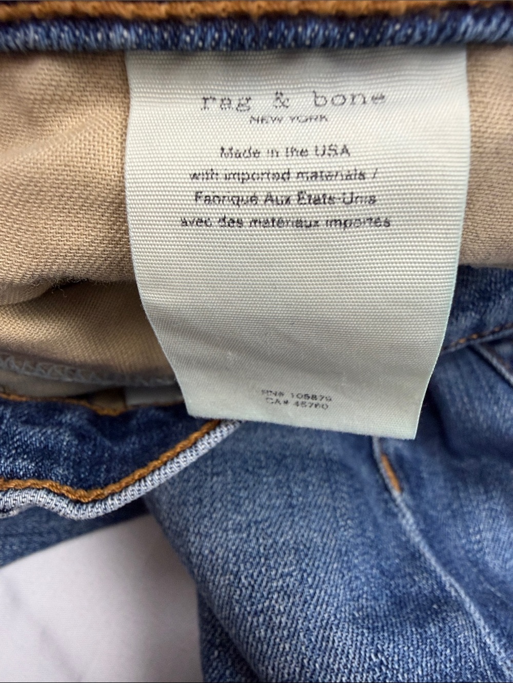 rag & bone Dre Capri Cropped Ankle Jeans in Mid Blue Wash - Picture 6 of 9